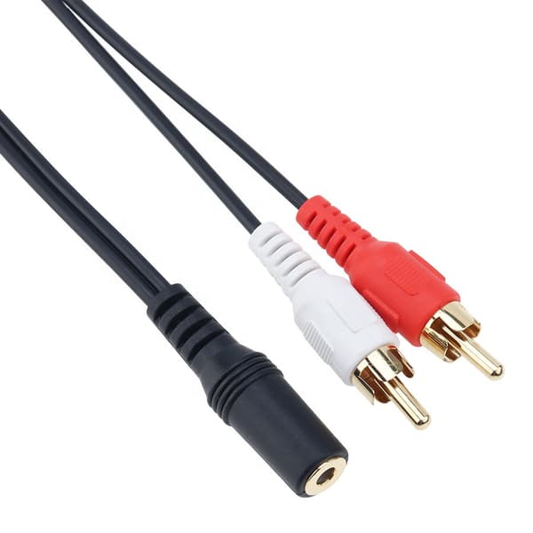 Premium RCA Audio Jack Kabel Y-adapter Splitter 1 Hun Til 2 Han Stik Kvalitet