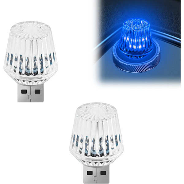 USB Nattlamper, USB Atmosfære Lyssett, 2 stk USB LED, ZQKLA