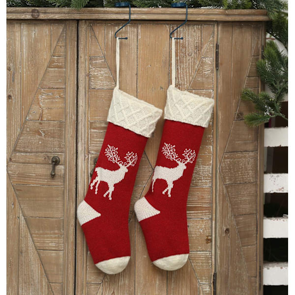 Joululahjasukat, Neulotu Reindeer-Kuvioiset Joululahjasukat, ZQKLA