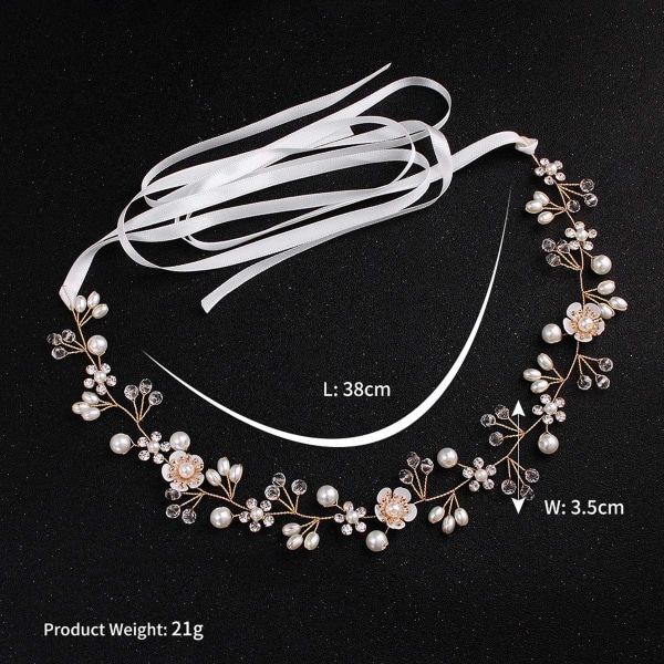 Bridal Hair Vines Crystal Pearls Flower Wedding Hair Accesso, ZQKLA