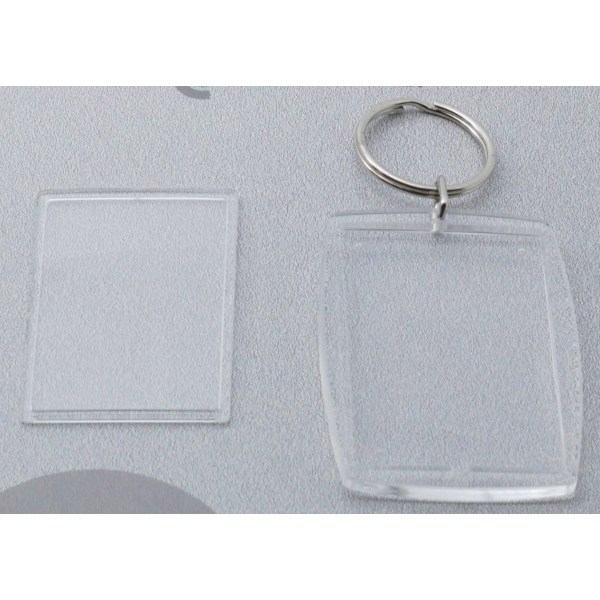 Foto nøkkelring (40 x 55 mm, 5 stk.) i transparent plexiglass, ZQKLA