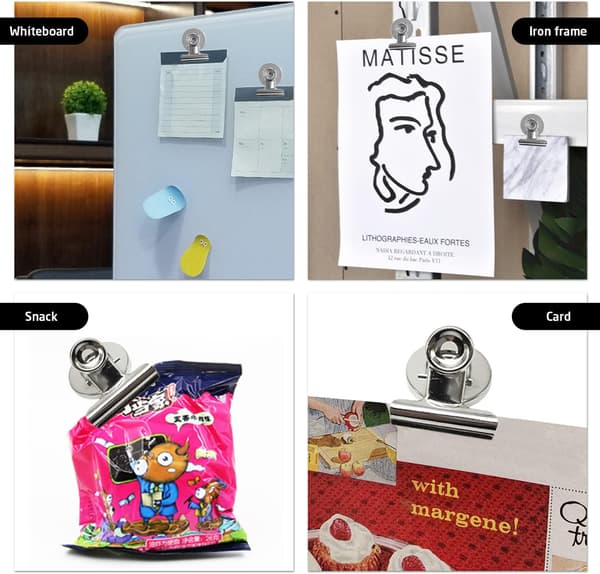 12-pack Silver Magnetiska Klämmor, Runda Magnetiska Vittavleklämmor, O