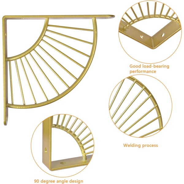 (Guld)Fästen Väggmonterad Hylla Fäste Vägghyllor Trian,ZQKLA