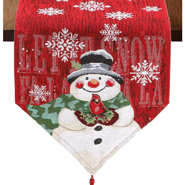 Snowman Christmas Table Runner 13x72 Inches Farmhouse Holida,ZQKLA
