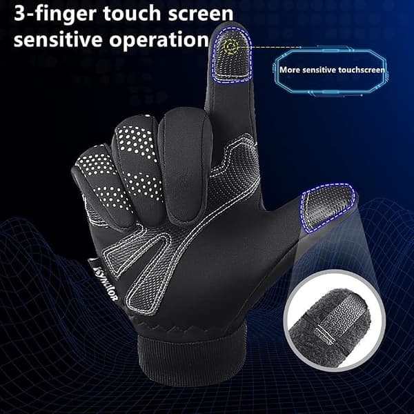 Vinter termiske handsker Touchscreen handsker Anti-slip håndflade Vind, Størrelse XL