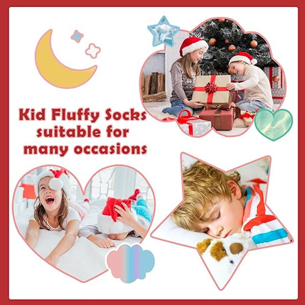 Barnstrumpor med tofflor, fluffiga tofflor, söta djur för pojkar och flickor, ZQKLA