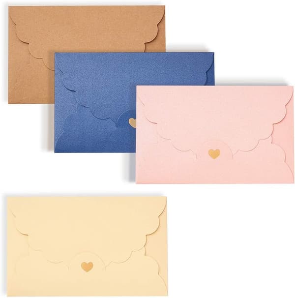 Pink Kuvert, 30 Stykker Kraft Kuvert Bryllupsinvitation E,ZQKLA