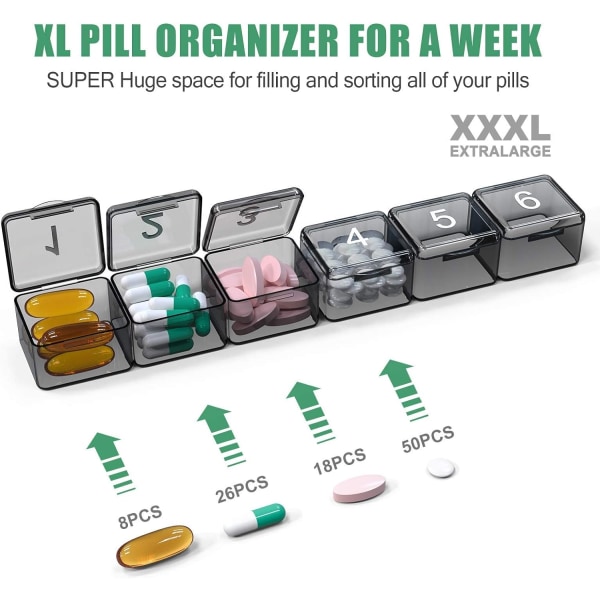 Månedlig Pill Organizer en gang om dagen - 30 Day Pill Organizer Bo,ZQKLA