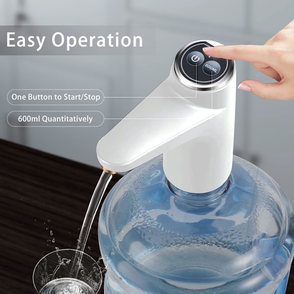 Vattendispenserpump (vit) för 5 gallon dunk, Kvantitativ, ZQKLA