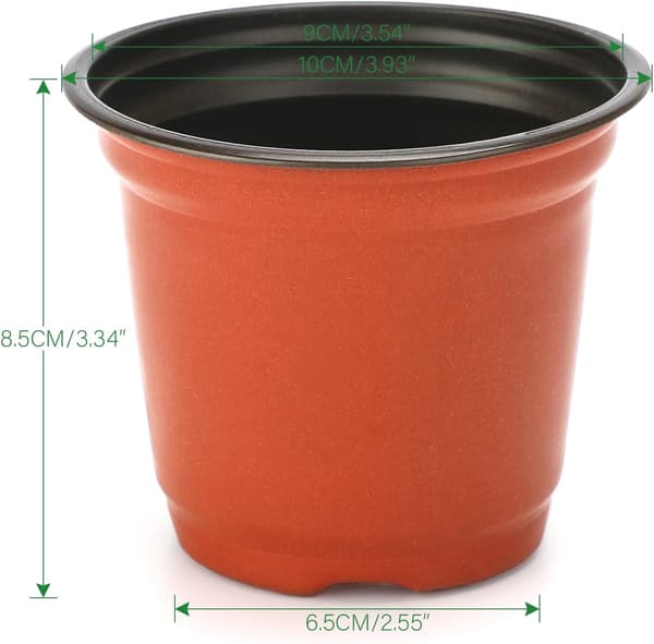 100 stk. 10 cm (diameter) Bløde plastik urtepotter, Frø, ZQKLA