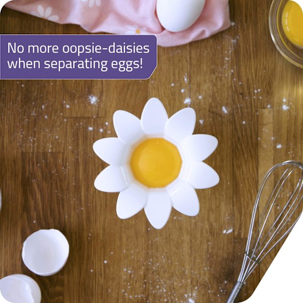 Daisy Äggseparator i Plast Vit Äggseparator Kök Ägg, ZQKLA