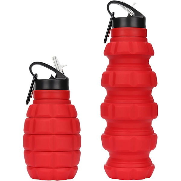 1 styck hopfällbar granatäpple vattenflaska 580 ML BPA-fri, ZQKLA