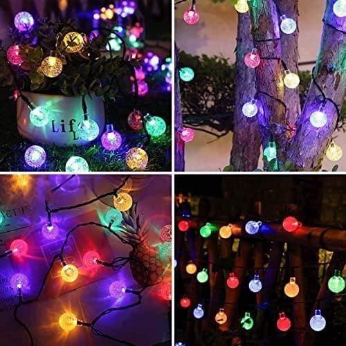 Solcelled Fe-Lygter, 20 LED 5M/16.4FT Solcelled Lysstreng, ZQKLA