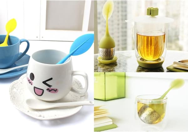 5 STK Te-infusersæt Silikone Diffuser Te-kugle Rustfrit Stål T