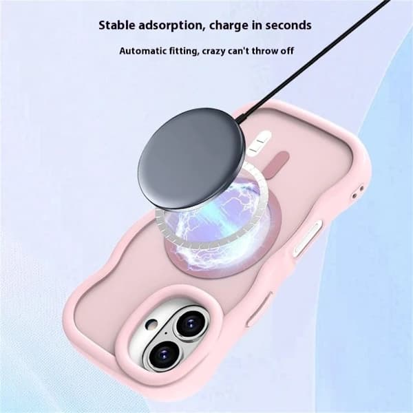 iPhone 16 Plus Deksel MagSafe Bølgete Matt Rosa, su