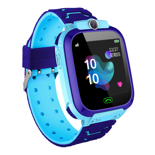 Q12 Watch Clock Waterproof Ip67 Kids Gift for IOS Android, Blue