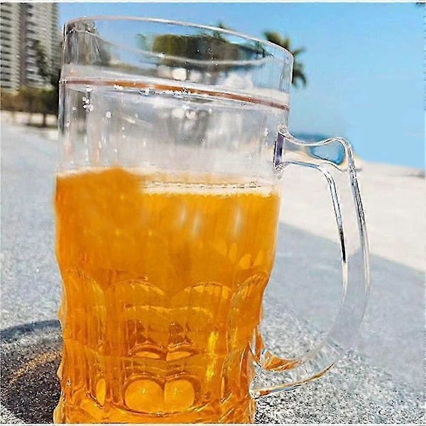 Knepig Ölmugg - Dubbel Interlayer Is Skämt Fake Ölmugg (401-500ml)