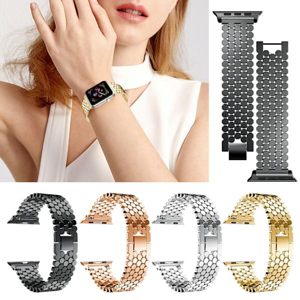 (Ruusukulta) Applewatch8 -38/40/41 ruostumattomasta teräksestä valmistettu kalanvaaka b,ZQKLA