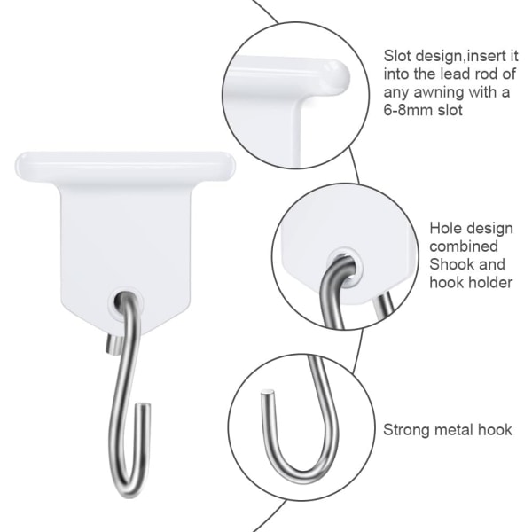 17 Par Markisekroker, RV Markisetilbehør S-formede Kroker, ZQKLA