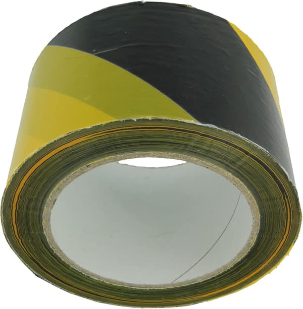 Gule og sorte områdemarkeringstape - 70mm x 33M, Advarsel Ma,ZQKLA