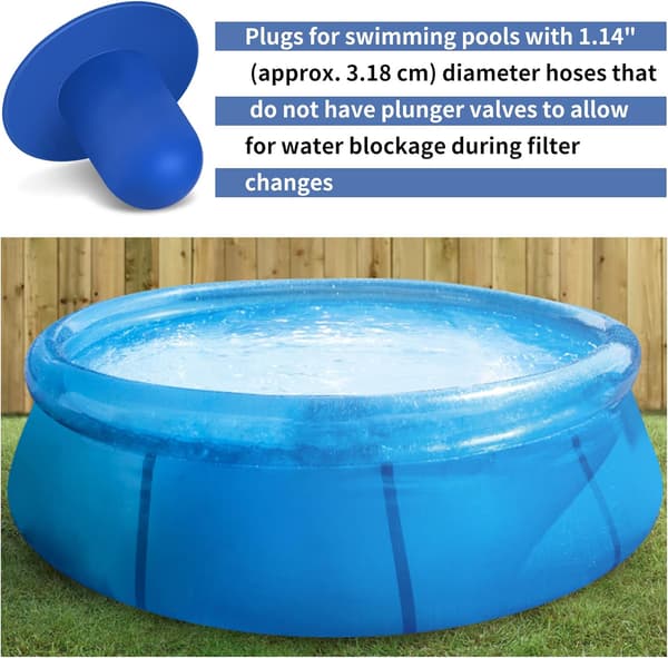 Vinteröverdragsplugg för Pool, 4-pack, Ersättnings Plugg för Poolvägg