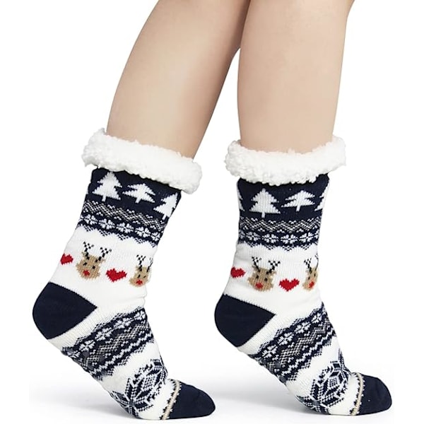 Svarta Toffelsockor för Kvinnor med Grepp - Vinter Halkfria, ZQKLA