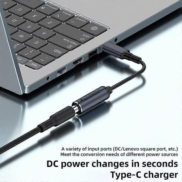 DC 7.4x0.6mm til Type-C Han 100W Opladerkabel Laptop Strømkabel Adapter Udskiftning