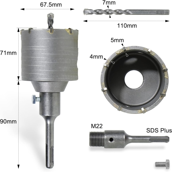 68 mm hullsag Murstein hullsag Betong hullsag kjernebit med ZQKLA