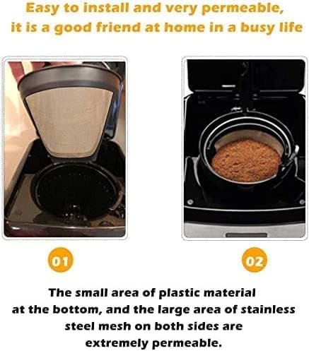 2 Pak Permanente Kaffeefiltre 8-12 Kopper Rustfrit Stål Coff,ZQKLA