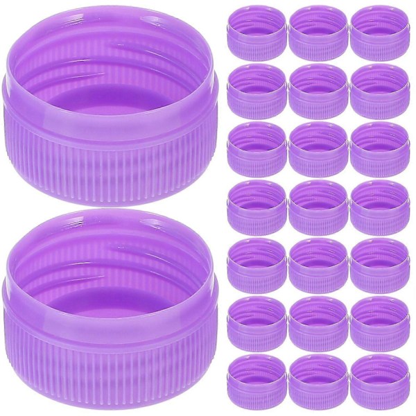 100 st Plastflasklock Plastflaskskydd Färgade Flasklock DIY Drickflasklock Barn Utbildning Light purple