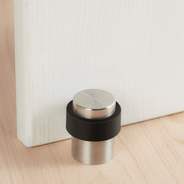(Pakke med 4) Gulv Dørstopper 4,5 cm Rustfrit Stål Dørstopper, ZQKLA