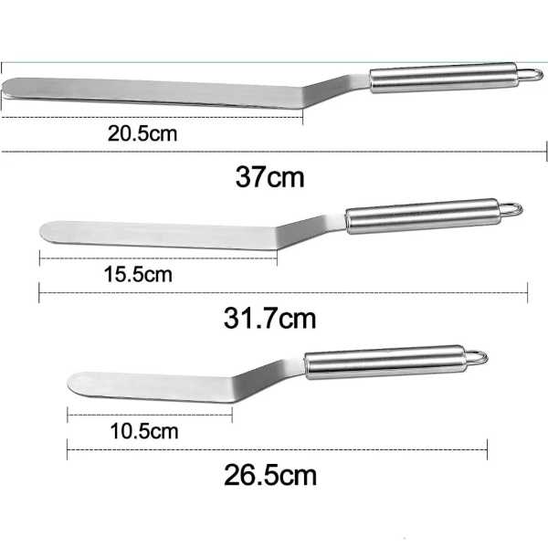 Vinklet konditorspatel, rustfritt stål padlespatel, D,ZQKLA