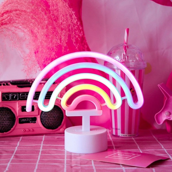 Neonkyltti USB LED Koristelamppu Sateenkaari Kotiin Lastenhuoneeseen, ZQKLA
