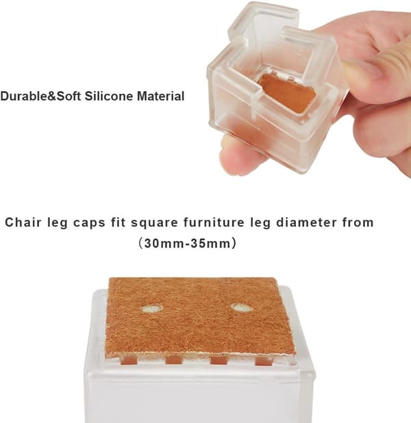 Gummifødder til stolben, 16 stk. 29-35 mm Anti-slip silikone, ZQKLA
