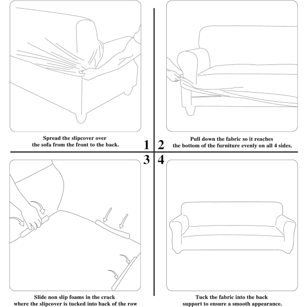 Stretch Spandex cover, 3-sits sofföverdrag för vardagsrummet