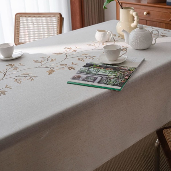 Rektangulært Dug 55x78 tommer Bordduk Lin Wrinkle Free T