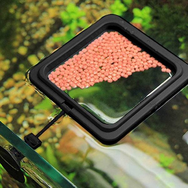 2 st Svarta Fiskgivningsringar Akvarium Automatisk Fisk, ZQKLA