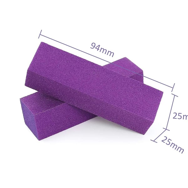 Set med 10 Nagelfilsblock 120 Grit med Nagelb,ZQKLA