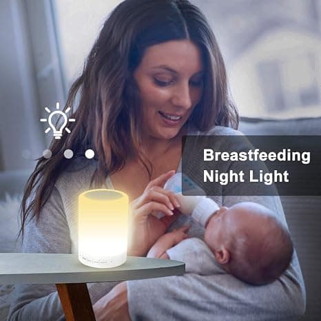 Touch Bedside Lampe - med Bluetooth Højttaler, Dæmpbar Farve, ZQKLA