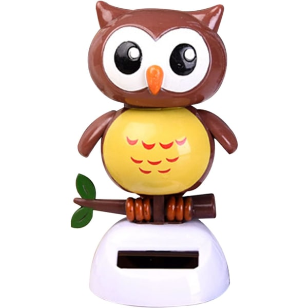 Solar Dancing Owl Figurine, Solar Car Ornaments Owl Shape Solar P