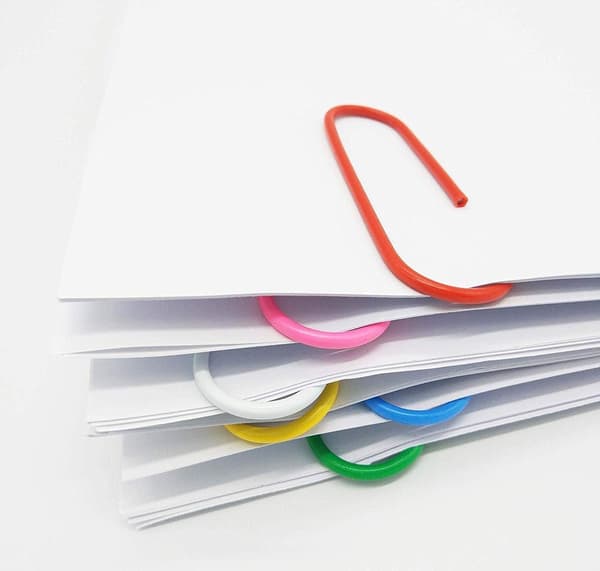 Fargerike binders, medium (3,3 cm) binders, slitesterke, ZQKLA