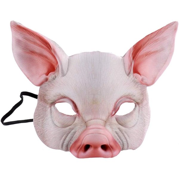1st Half Face Animal Mask Pig Mask Skräck Pig Mask för Hall, ZQKLA