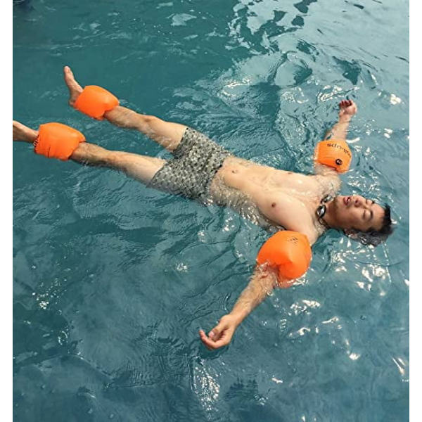 （Orange）Oppustelige Svømmearmbånd Ringe Flydere Rør Armbånd, ZQKLA