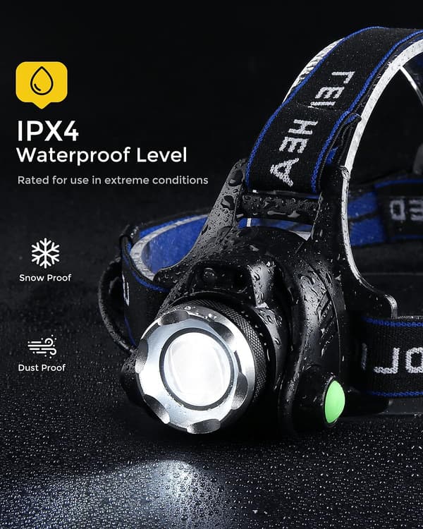 Hodelykt, USB Oppladbar LED Hodelykt, IPX4 Wa,ZQKLA