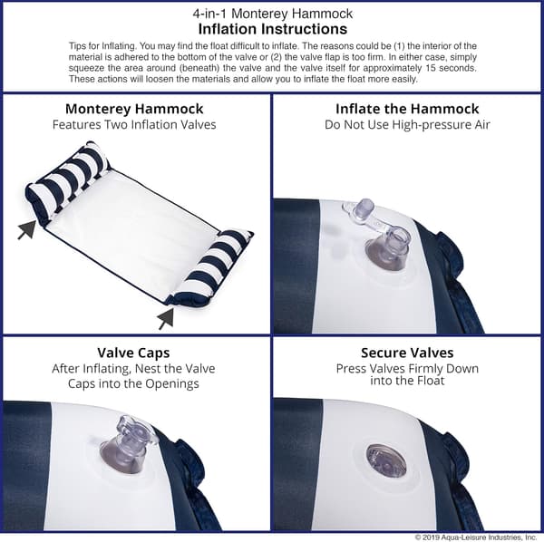 4-i-1 Monterey Hængekøje Pool Float & Vandhængekøje – Multi-formål