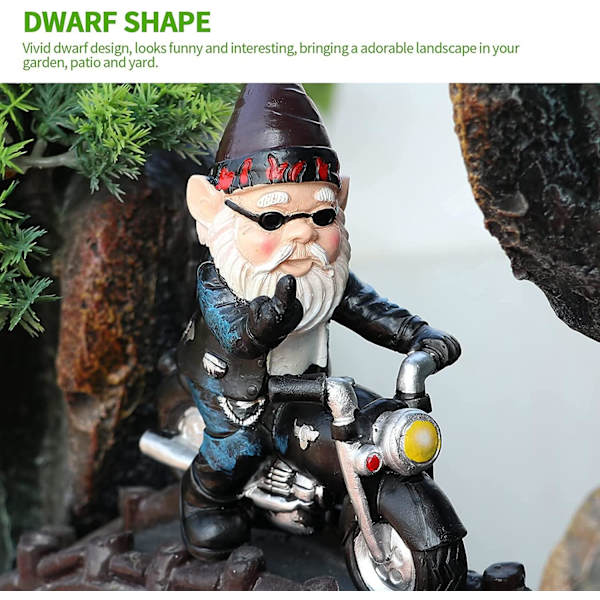 Motorcykel Havegnom Statue Vandtæt Solbeskyttelse Have D,ZQKLA