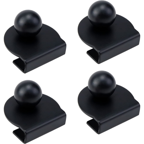4-pack Svarta Duschdörrsklipp Handtag Fläckar, ZQKLA