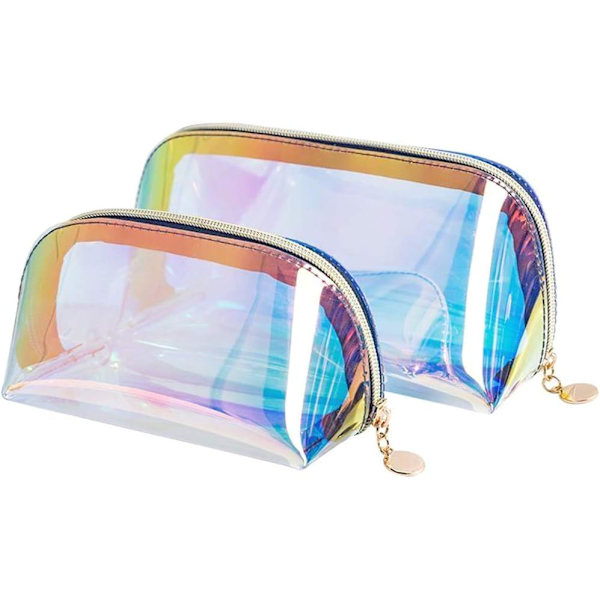 Iridescent Sminkväska Transparent Holografisk Stor Sminkväska C,ZQKLA