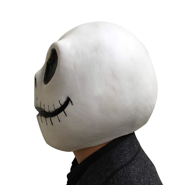 Jack Maske Nightmare Before Christmas Hodeskalle Skjelett Latex Maske Gresskar Konge Halloween Kostyme Rekvisitter For Voksne