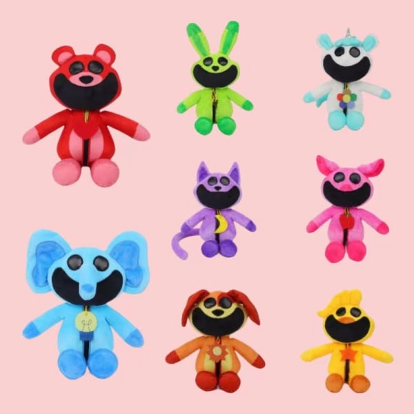 Ny Smiling Critters Plysjeleketøy, Morsom Smiling Critters Pute, Smiling Critters Plysj Catnap Plysj blue
